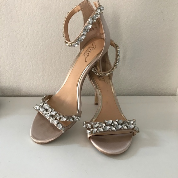 Badgley Mischka, Blush Ankle-Strap Sandals 8.5 - Picture 2 of 4